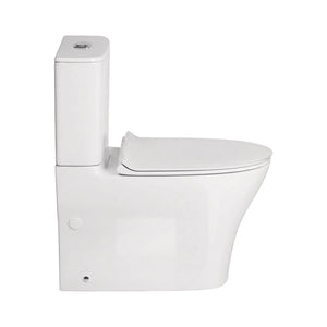 AMERICAN STANDARD SIGNATURE HYGIENE RIM CLOSE COUPLED BACK-TO-WALL TOILET SUITE BOTTOM INLET WITH CRYSTASLEEK SEAT WHITE