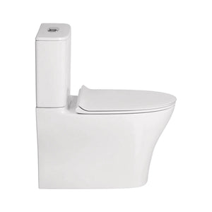 AMERICAN STANDARD SIGNATURE HYGIENE RIM CLOSE COUPLED BACK-TO-WALL TOILET SUITE BACK INLET WITH CRYSTASLEEK SEAT WHITE