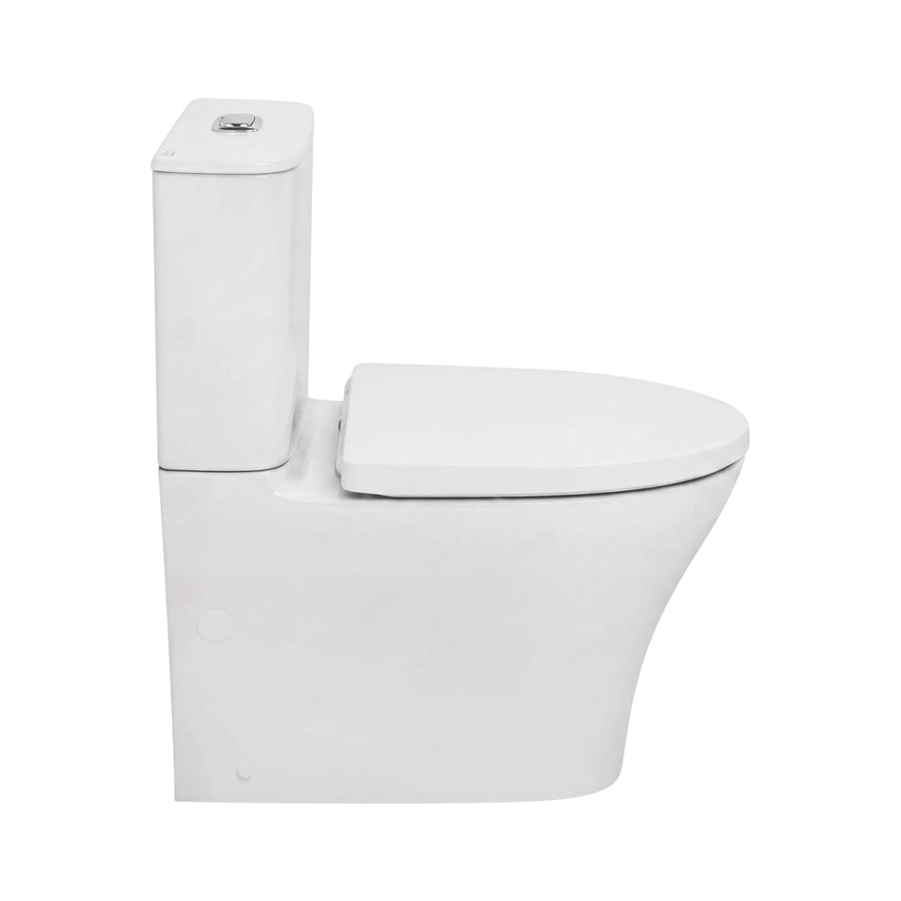 AMERICAN STANDARD SIGNATURE HYGIENE RIM CLOSE COUPLED BACK-TO-WALL TOILET SUITE BACK INLET WITH STANDARD SEAT WHITE