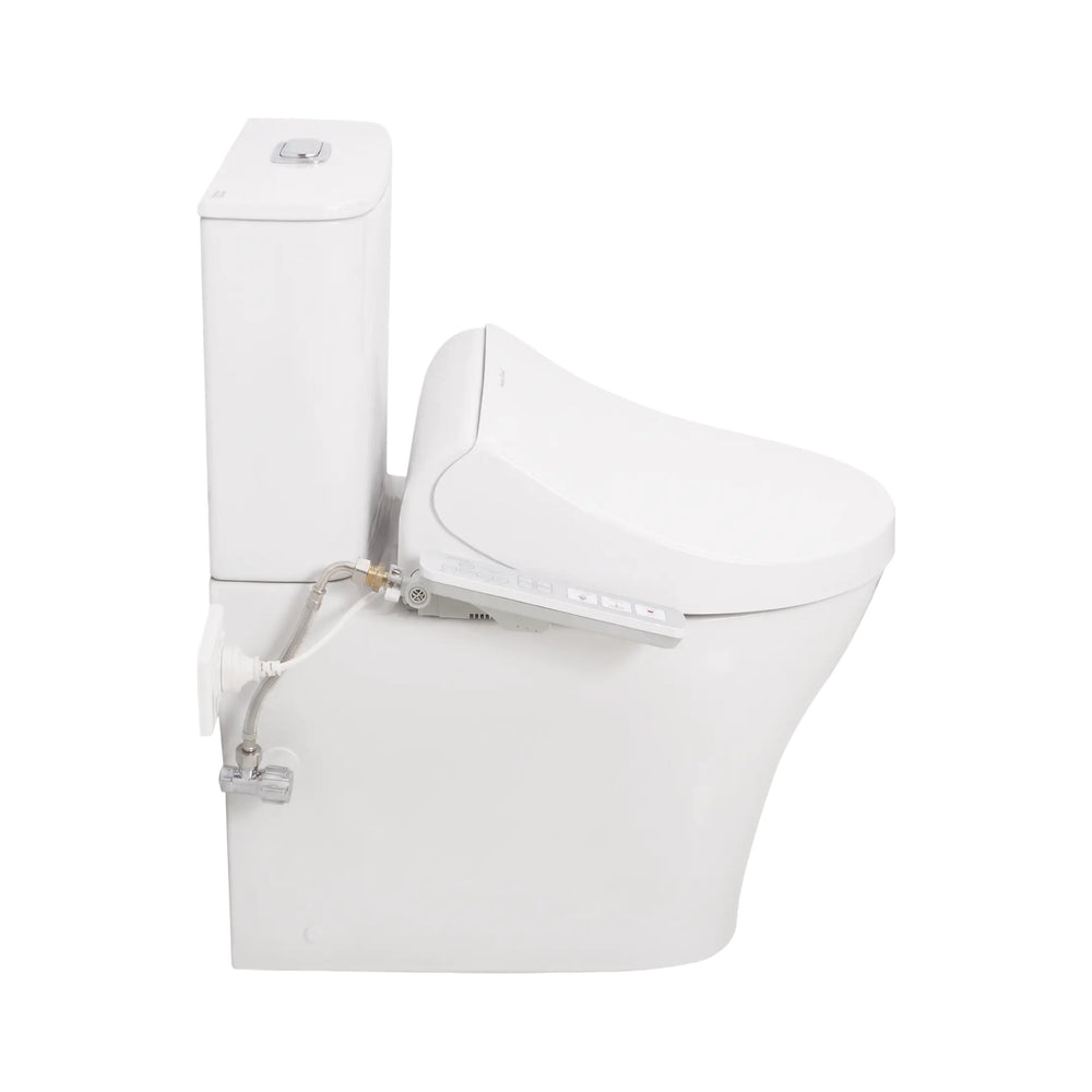 AMERICAN STANDARD SIGNATURE HYGIENE RIM CLOSE COUPLED BACK-TO-WALL SMART TOILET SUITE BOTTOM INLET WITH SPALET E-BIDET SEAT WHITE