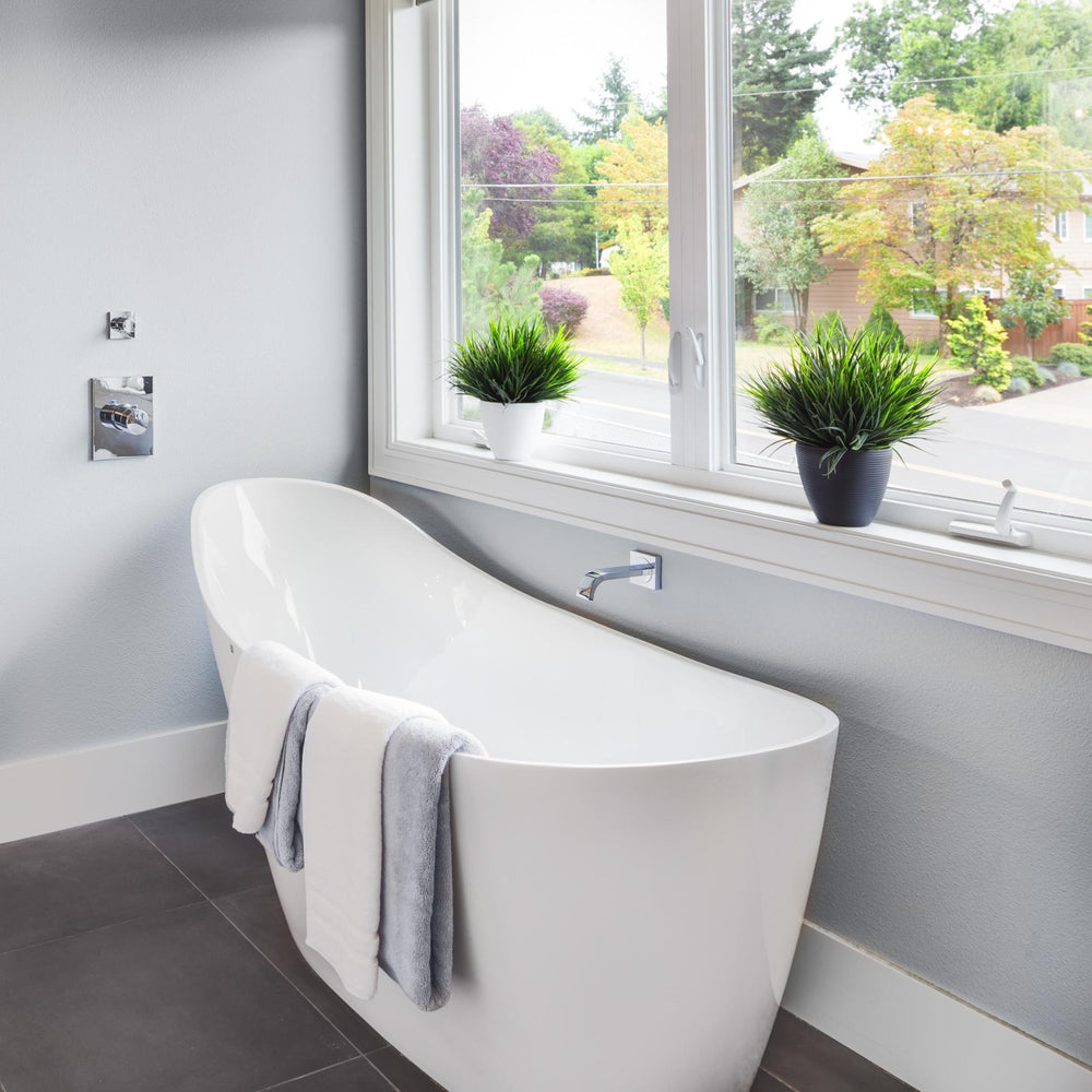 POSEIDON EVIE FREESTANDING NON OVERFLOW BATHTUB 1660MM MATTE WHITE