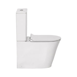 AMERICAN STANDARD HERON HYGIENE RIM CLOSE COUPLED BACK-TO-WALL TOILET SUITE BOTTOM INLET WHITE