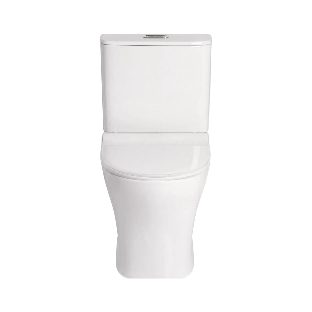 AMERICAN STANDARD SIGNATURE HYGIENE RIM CLOSE COUPLED BACK-TO-WALL TOILET SUITE BACK INLET WITH CRYSTASLEEK SEAT WHITE
