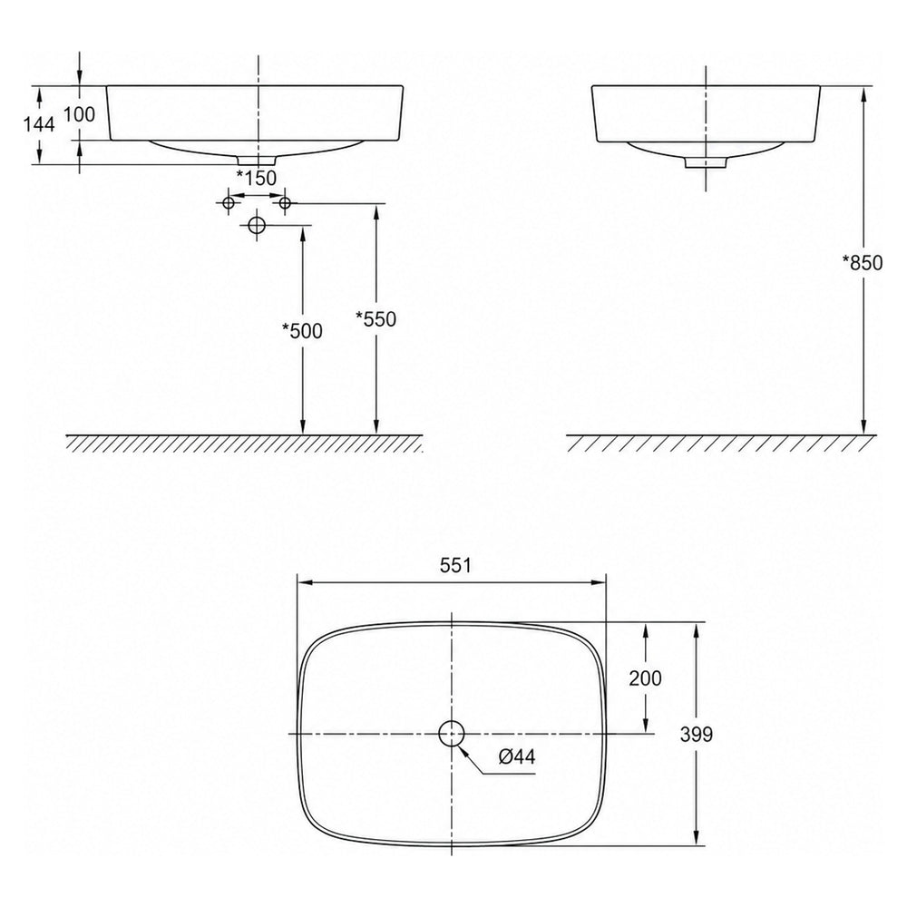 AMERICAN STANDARD SIGNATURE VESSEL BASIN WHITE 550MM