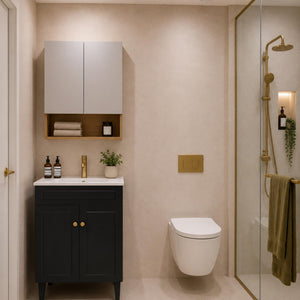 LUKKA HAROLD FEDERATION MATTE BLACK 600MM SINGLE BOWL FLOOR STANDING VANITY