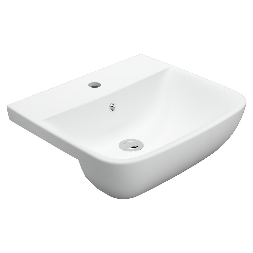 AMERICAN STANDARD CYGNET SEMI RECESSED BASIN OVERFLOW WHITE 500MM
