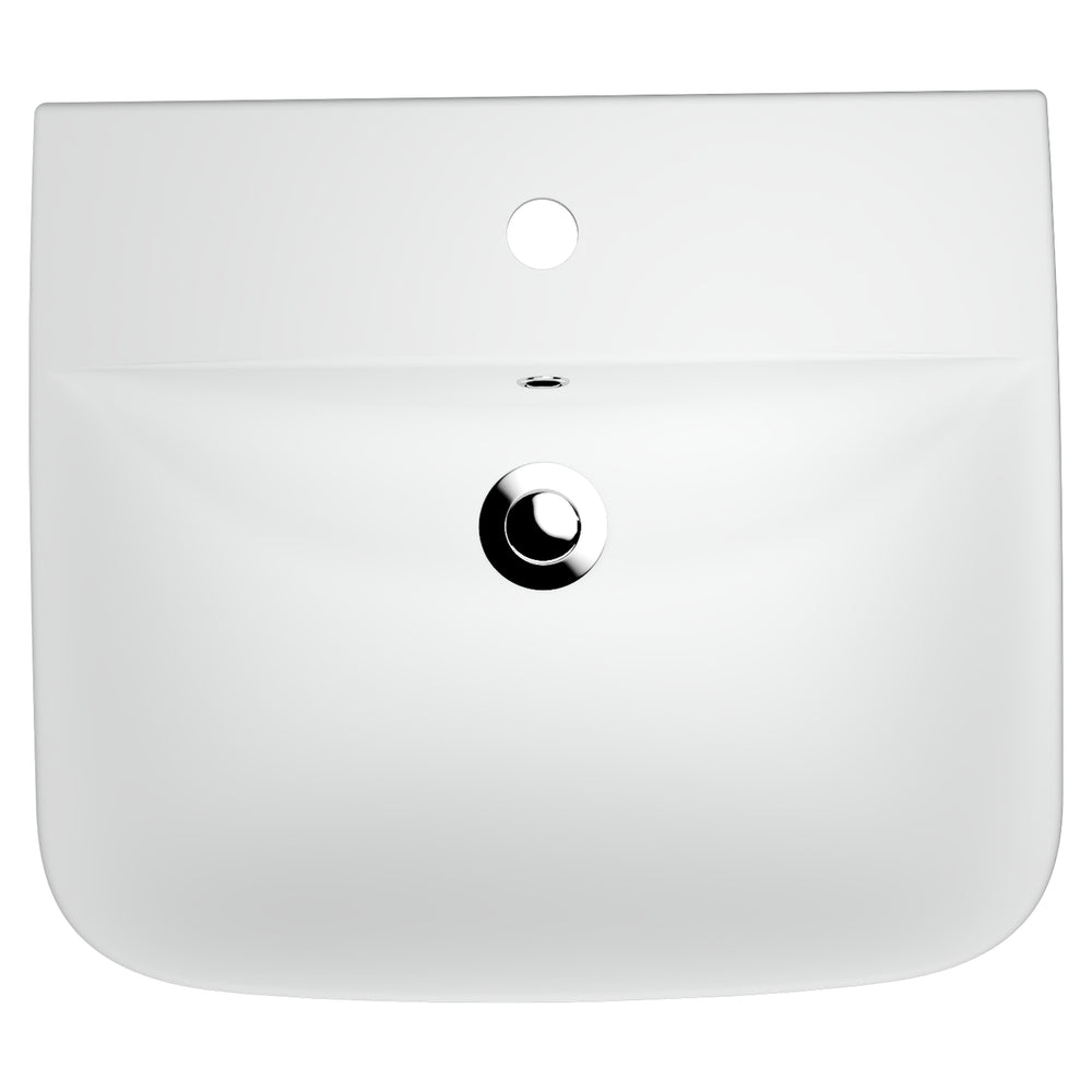 AMERICAN STANDARD CYGNET SEMI RECESSED BASIN OVERFLOW WHITE 500MM