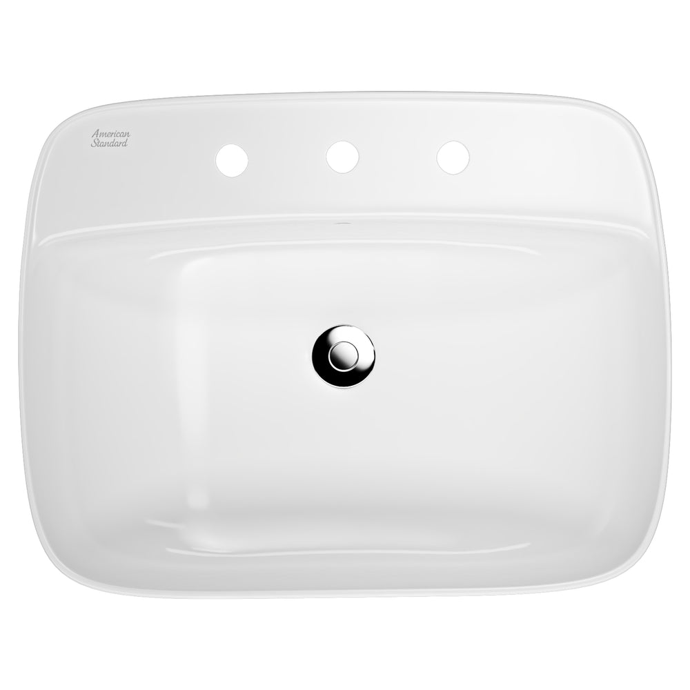 AMERICAN STANDARD SIGNATURE SEMI INSET BASIN OVERFLOW WHITE 550MM