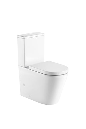 IKON HALI RIMLESS WALL FACED TOILET SUITE GLOSS WHITE