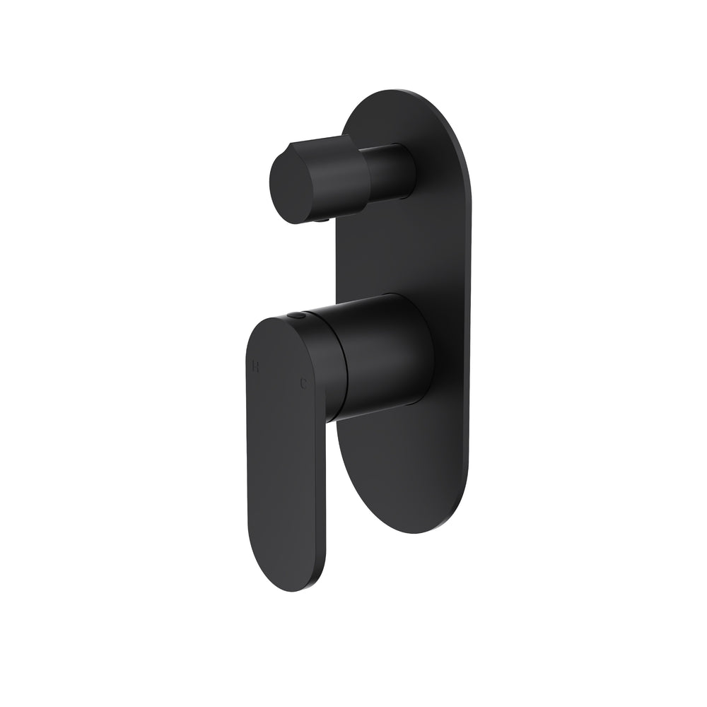 LINSOL CAPO 1-PLATE WALL MIXER WITH DIVERTER 170MM MATTE BLACK