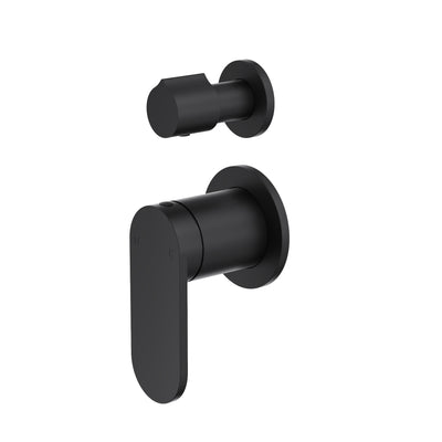 LINSOL CAPO 2-PLATE WALL MIXER WITH DIVERTER MATTE BLACK