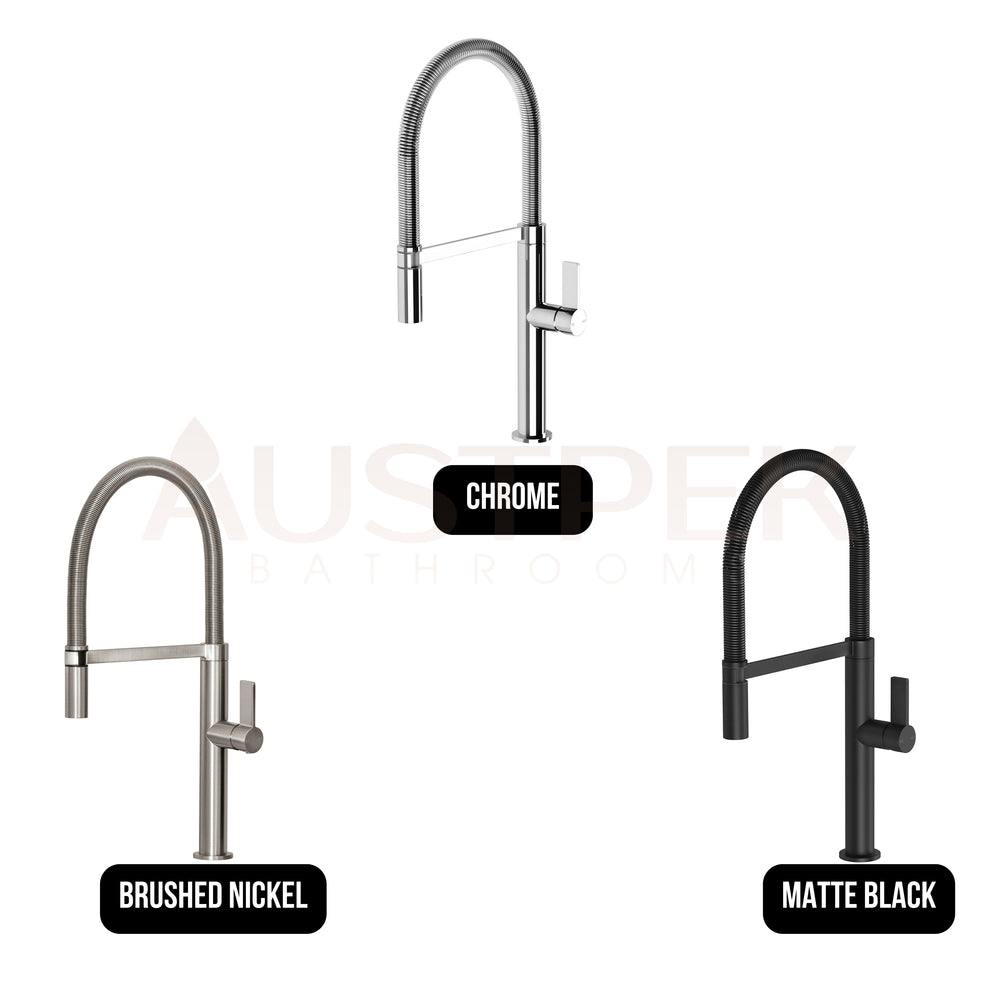 PHOENIX PRIZE LEAD FREE FLEXIBLE COIL SINK MIXER 496MM BRUSHED NICKEL