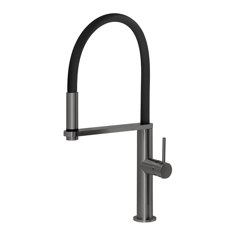 PHOENIX BLIX FLEXIBLE HOSE SINK MIXER 447MM BRUSHED CARBON
