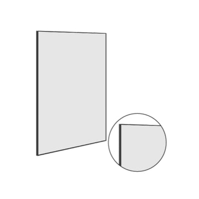 THERMOGROUP ABLAZE RECTANGULAR BLACK FRAMED MIRROR WITH DEMISTER 750X900MM