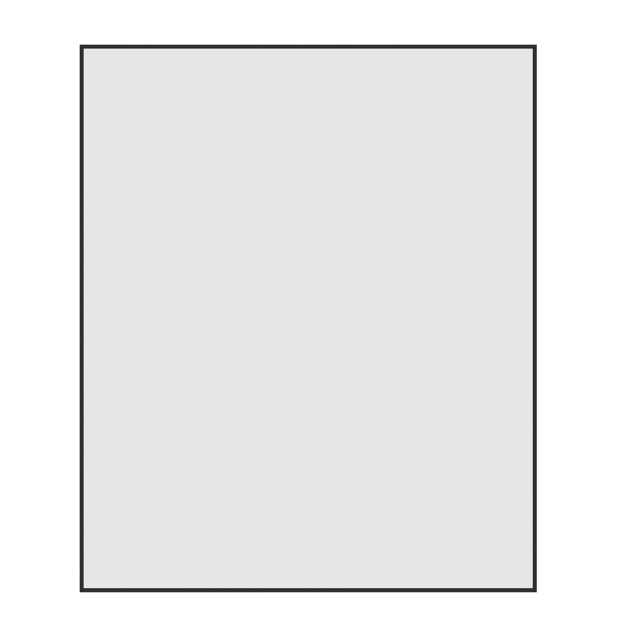 THERMOGROUP ABLAZE RECTANGULAR BLACK FRAMED MIRROR 750X900MM