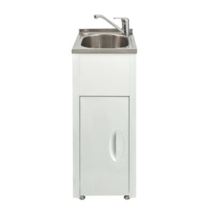 SEIMA TILOS 380 LAUNDRY CABINET WITH STAINLESS STEEL TUB WHITE 380MM