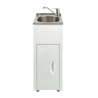 SEIMA TILOS 380 LAUNDRY CABINET WITH STAINLESS STEEL TUB WHITE 380MM