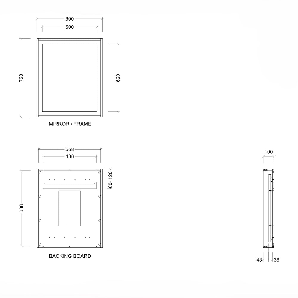 TIMBERLINE HALIFAX FRAMED CUSTOM MIRROR (ALL SIZING)