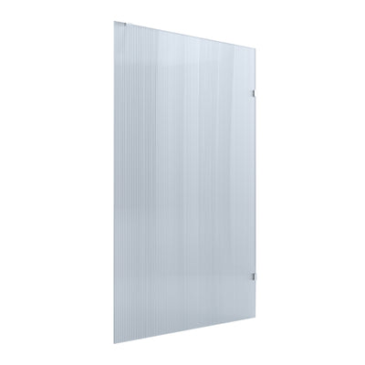 BELLA VISTA FRAMELESS REEDED FIXED PANEL SHOWER SCREEN CHROME