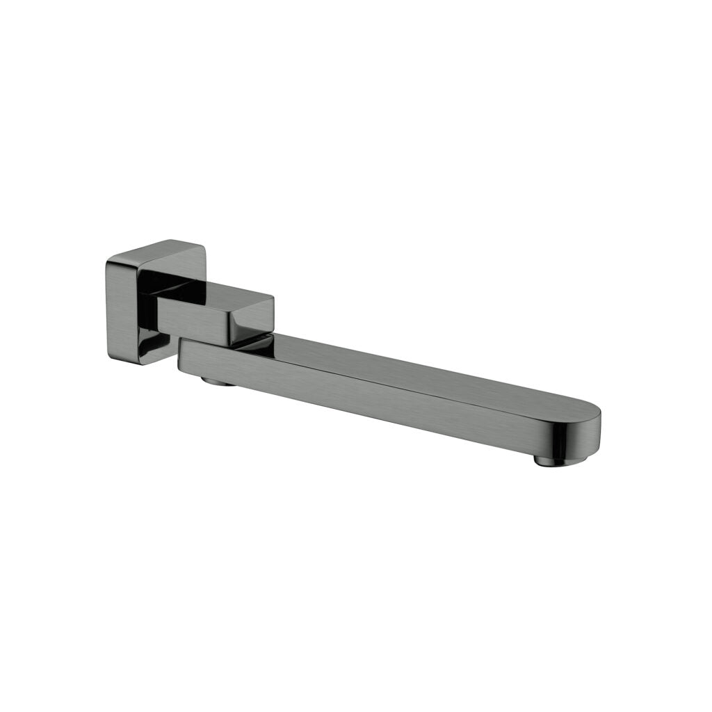 NERO BIANCA SWIVEL BATH SPOUT 253MM GUN METAL