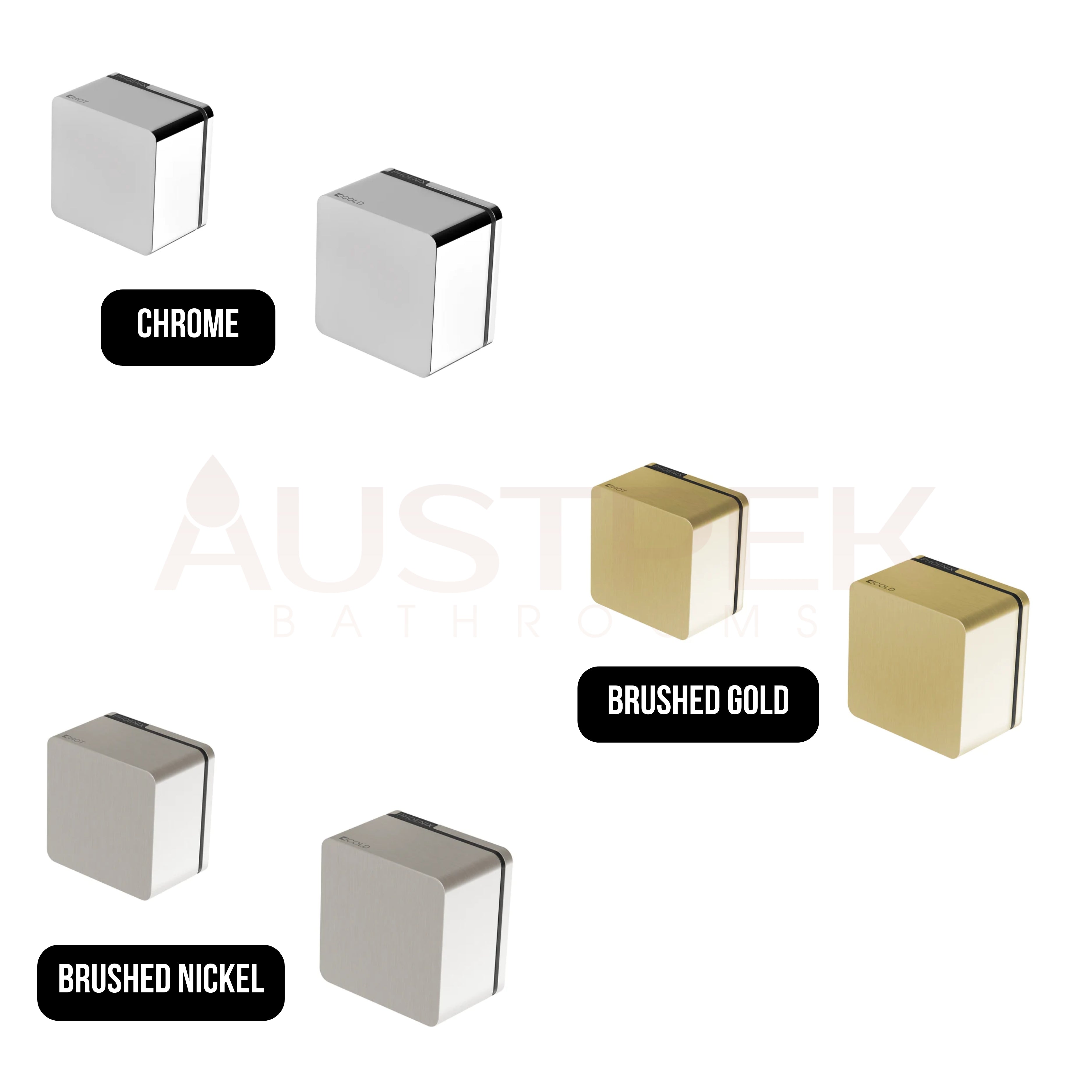 PHOENIX ALIA WALL TOP ASSEMBLIES BRUSHED GOLD