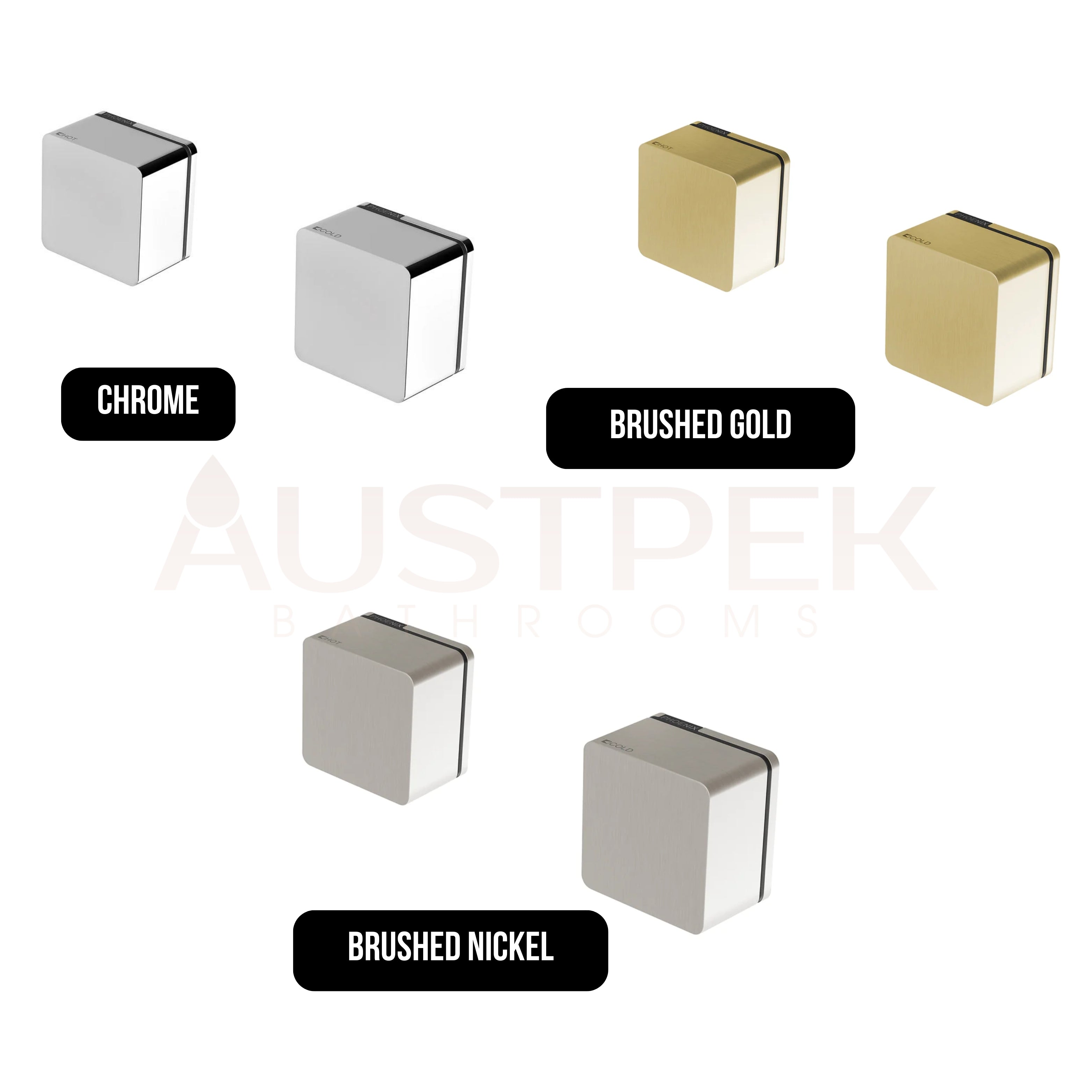 PHOENIX ALIA WALL TOP ASSEMBLIES EXTENDED SPINDLES CHROME