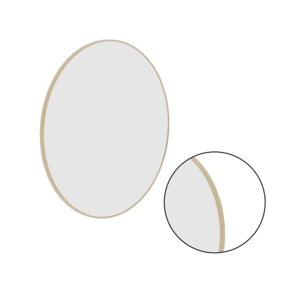 THERMOGROUP ABLAZE ROUND GOLD FRAMED MIRROR 900MM