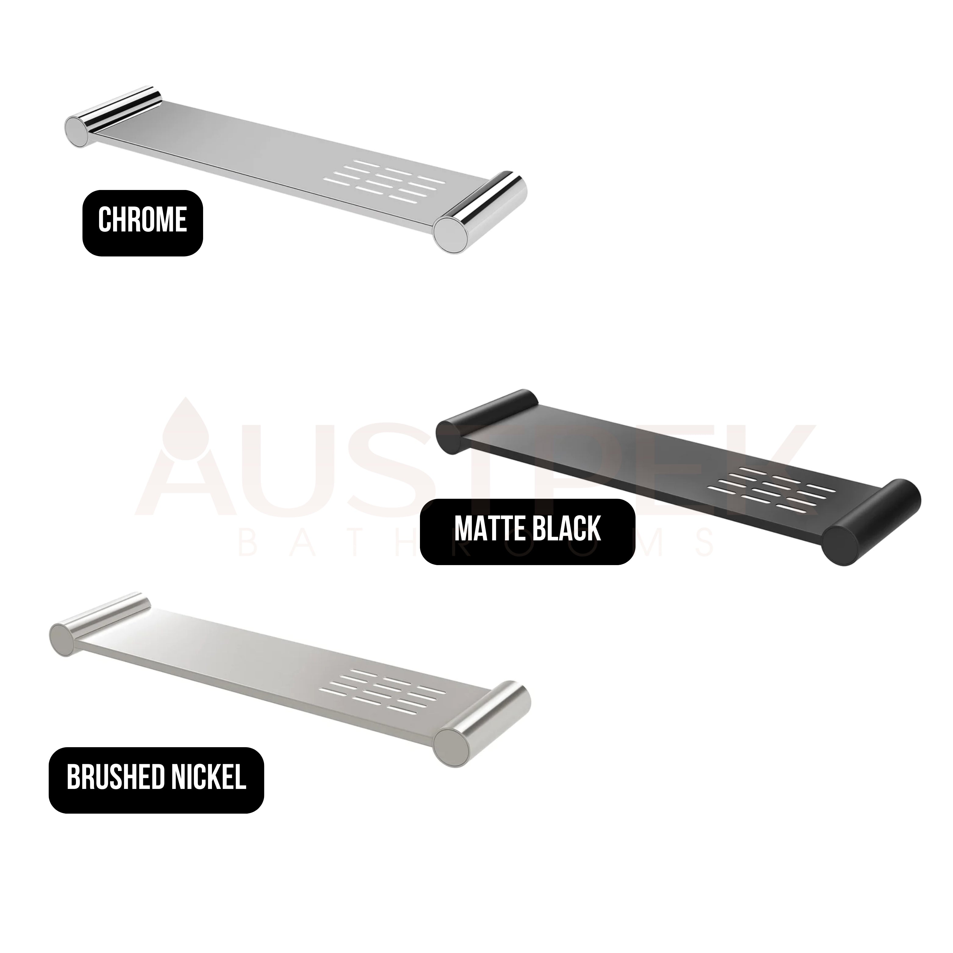 PHOENIX VIVID SLIMLINE METAL SHELF MATTE BLACK 370MM
