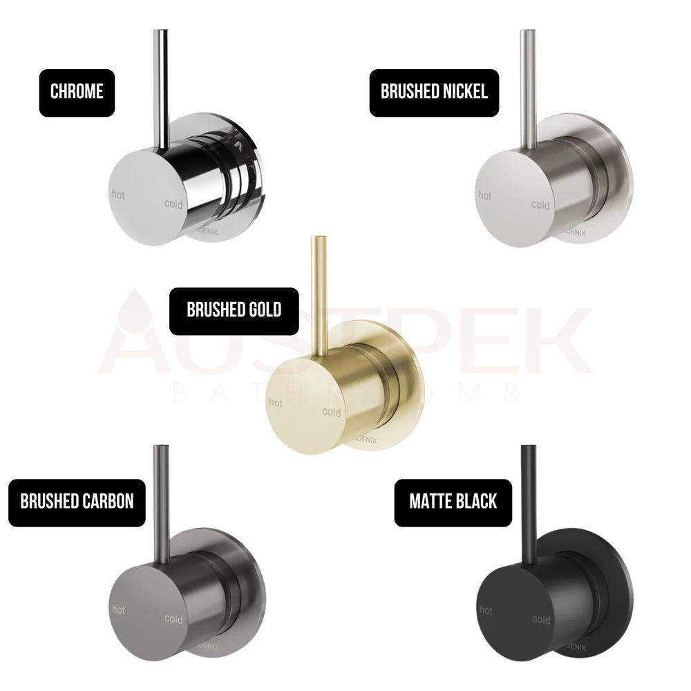 PHOENIX VIVID SLIMLINE UP LEAD FREE SHOWER / WALL MIXER BRUSHED CARBON