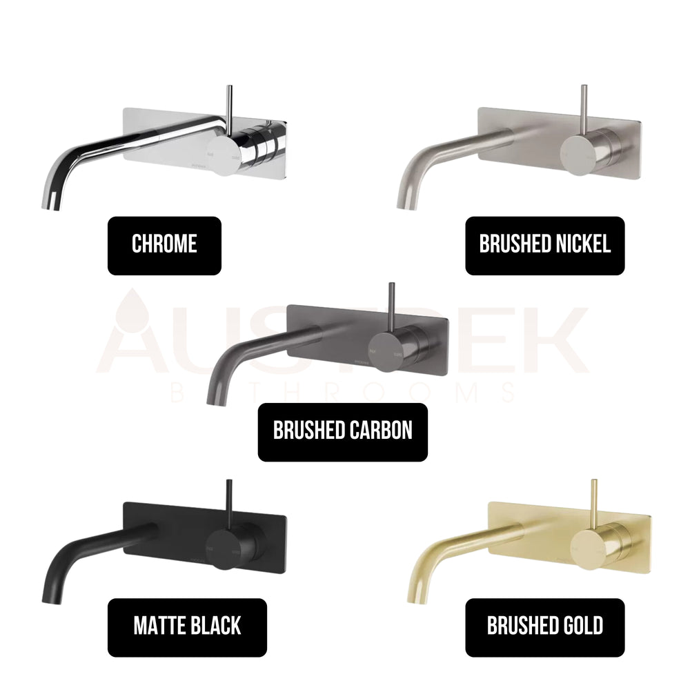 PHOENIX VIVID SLIMLINE UP LEAD FREE BASIN BATH WALL MIXER SET 200MM BRUSHED CARBON