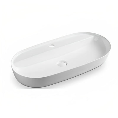 INSPIRE BASIN OVAL 1TH GLOSS WHITE 815MM