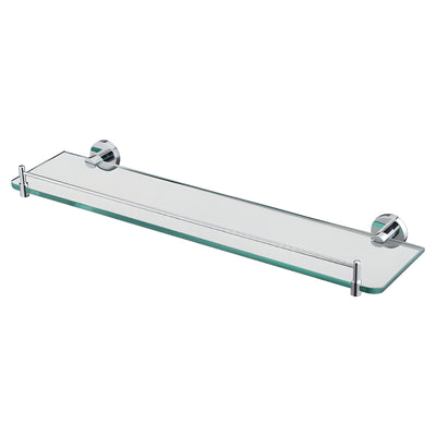 MODERN NATIONAL EVA GLASS SHELF 550MM CHROME