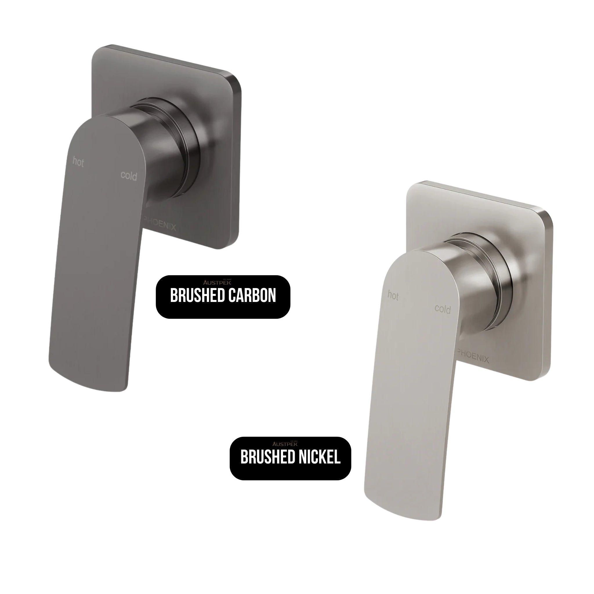 PHOENIX MEKKO SWITCHMIX LEAD FREE SHOWER WALL MIXER COMPLETE KIT 120MM BRUSHED CARBON