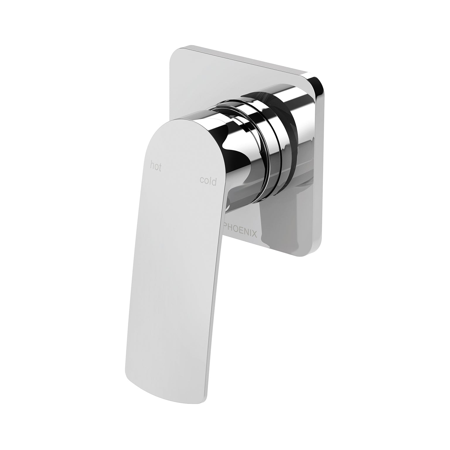 PHOENIX MEKKO SWITCHMIX WALL MIXER W/ SQUARE BACKPLATE FIT-OFF AND ROUGH-IN KIT CHROME
