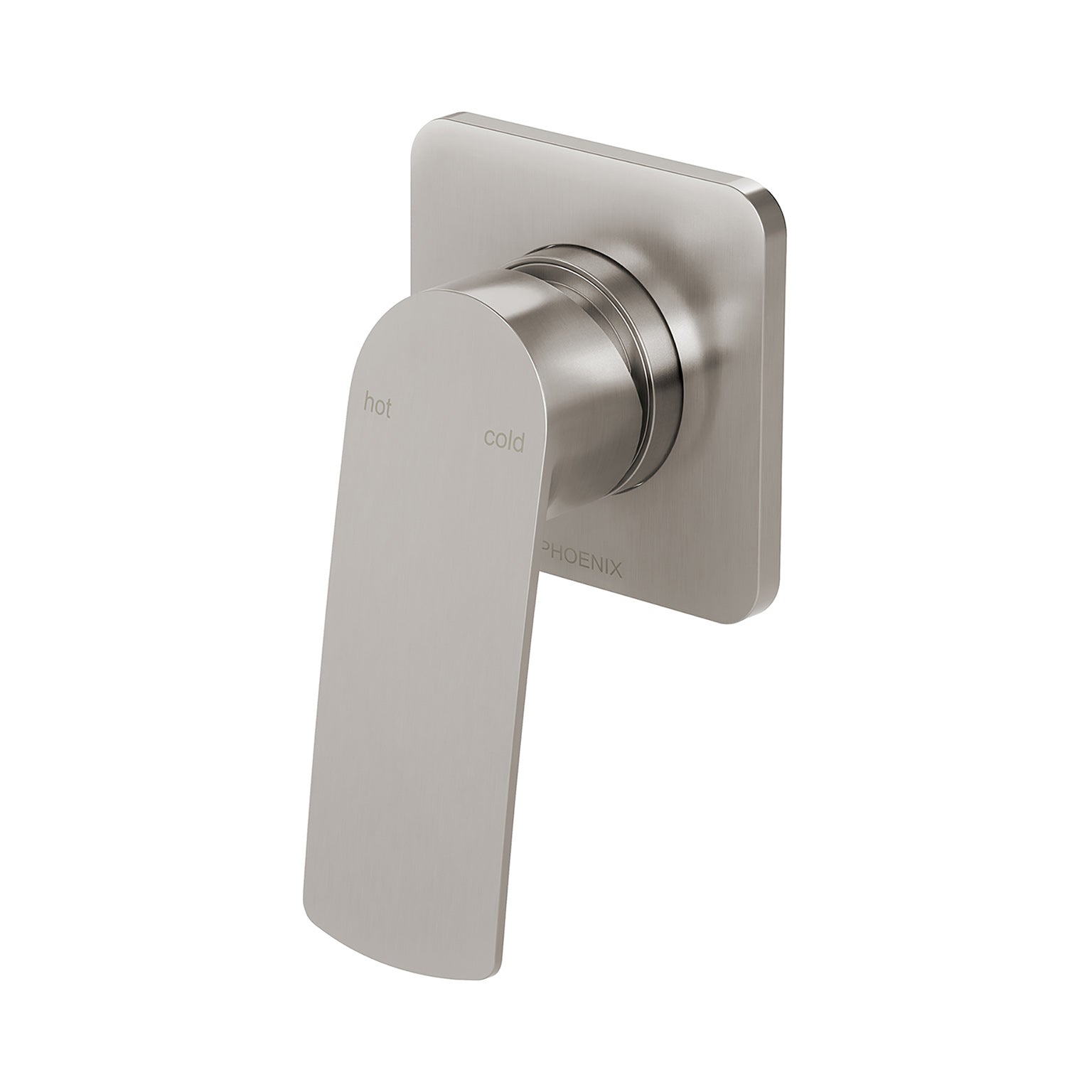 PHOENIX MEKKO SWITCHMIX WALL MIXER W/ SQUARE BACKPLATE FIT-OFF AND ROUGH-IN KIT BRUSHED NICKEL