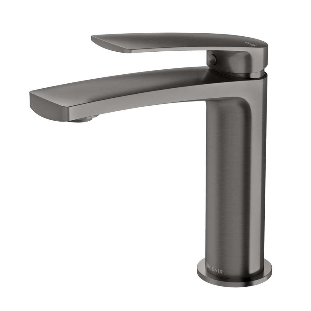 PHOENIX MEKKO BASIN MIXER 164MM BRUSHED CARBON