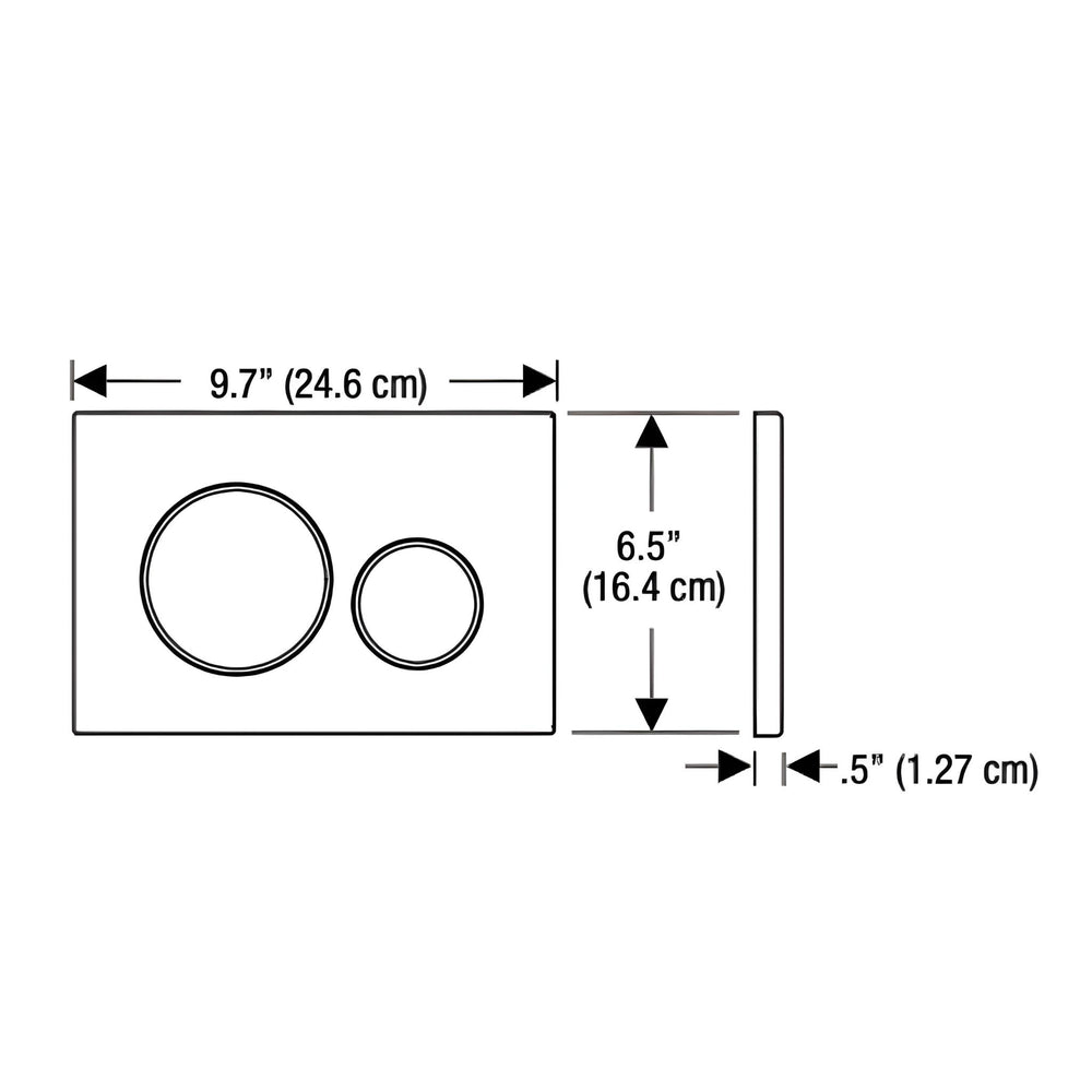 GEBERIT SIGMA 20 ROUND BUTTON FINGERPRINT RESISTANT FLUSH PLATE 246MM MATTE WHITE