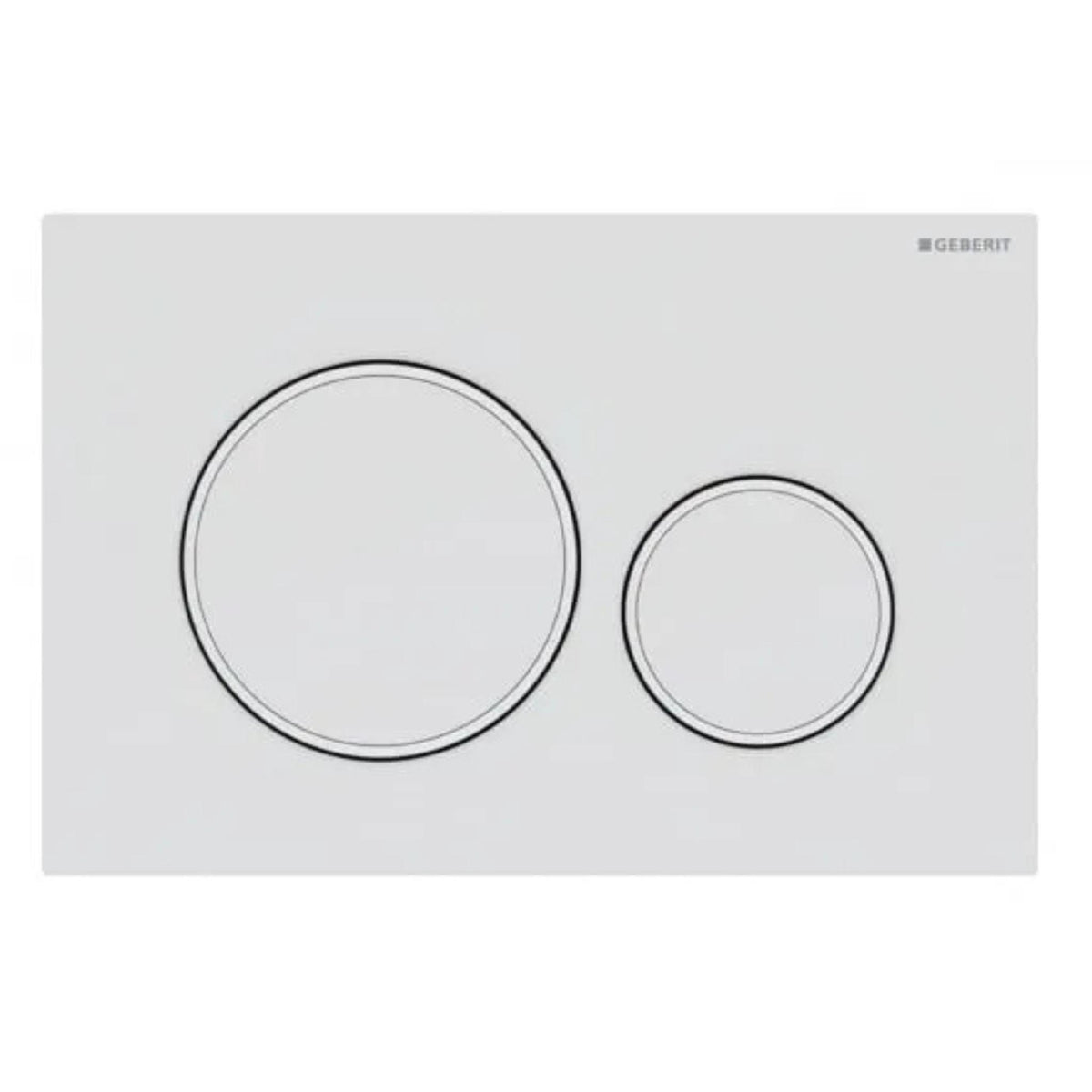 GEBERIT SIGMA 20 ROUND BUTTON FINGERPRINT RESISTANT FLUSH PLATE 246MM MATTE WHITE