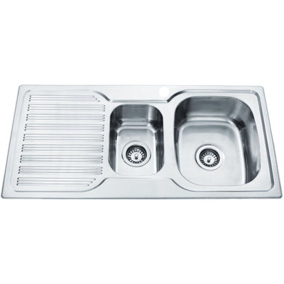 IKON EDEN 1.5 BOWL SINGLE DRAINER RHB SINK STAINLESS STEEL 980MM