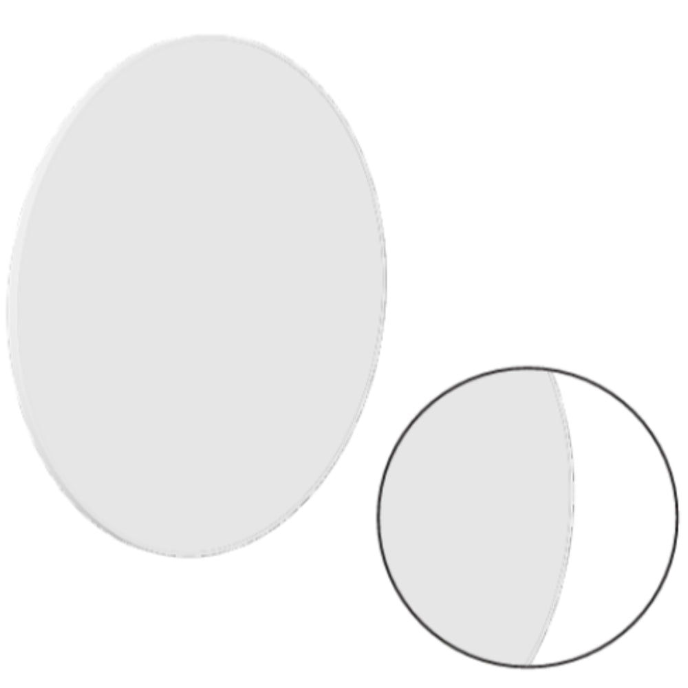 THERMOGROUP ABLAZE ROUND WHITE FRAMED MIRROR 900MM