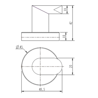 MODERN NATIONAL EVA ROBE HOOK CHROME