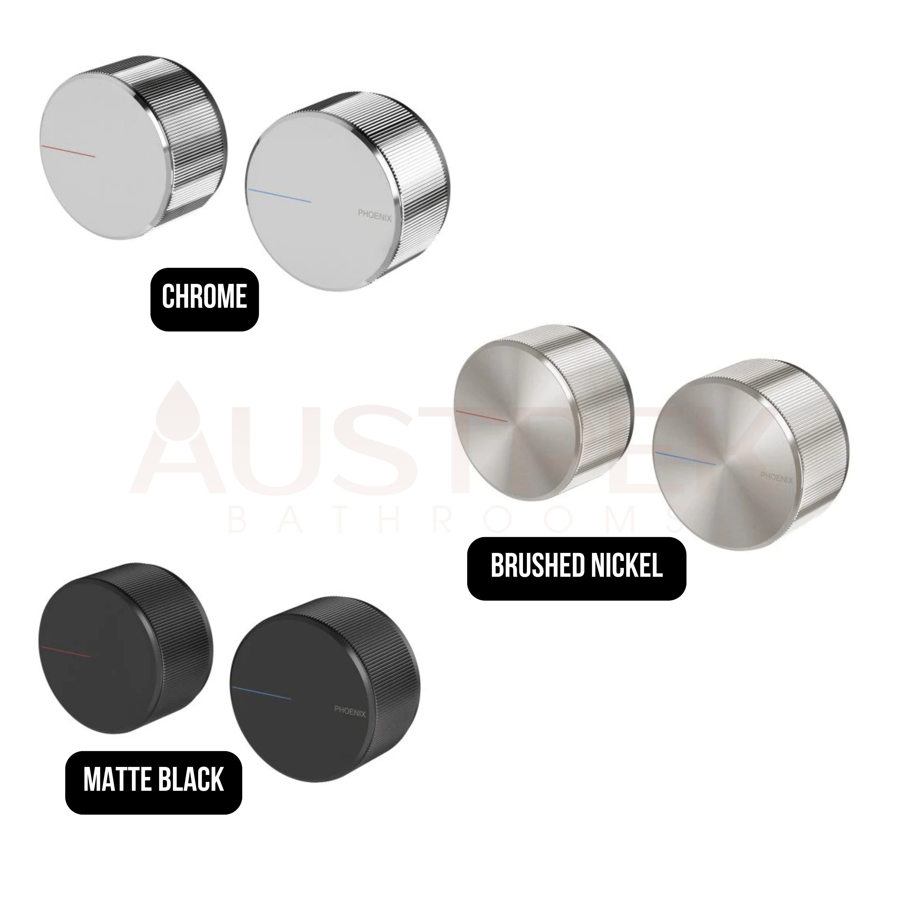 PHOENIX AXIA WALL TOP ASSEMBLIES 15MM EXTENDED SPINDLES BRUSHED NICKEL