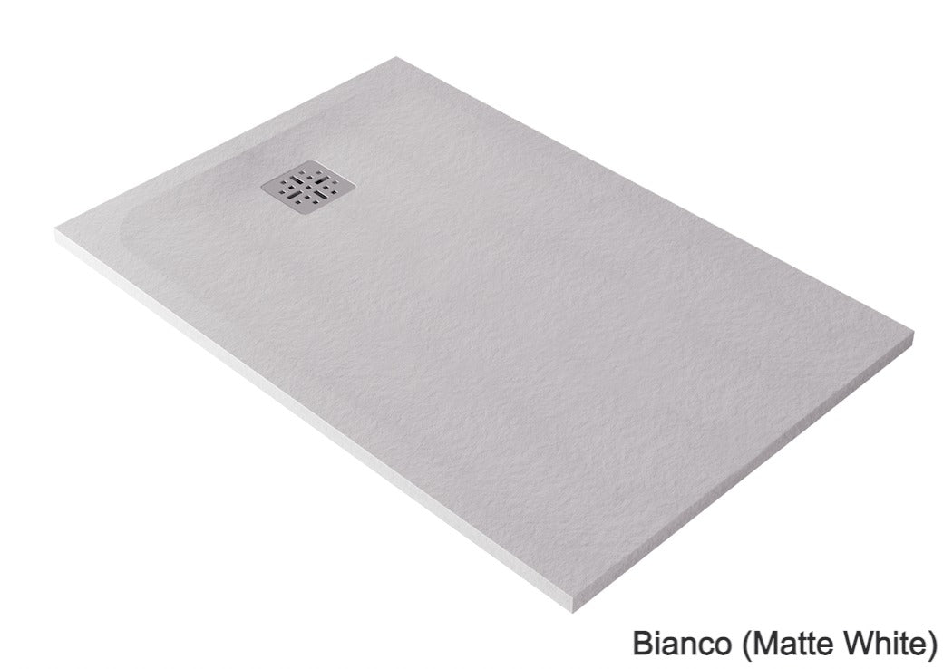 DOMUS LIVING PIETRA MATTE WHITE SHOWER FLOOR WITH TILING LIPS 912X1216MM 3 LIPS ALCOVE MATTE WHITE - Room Shot