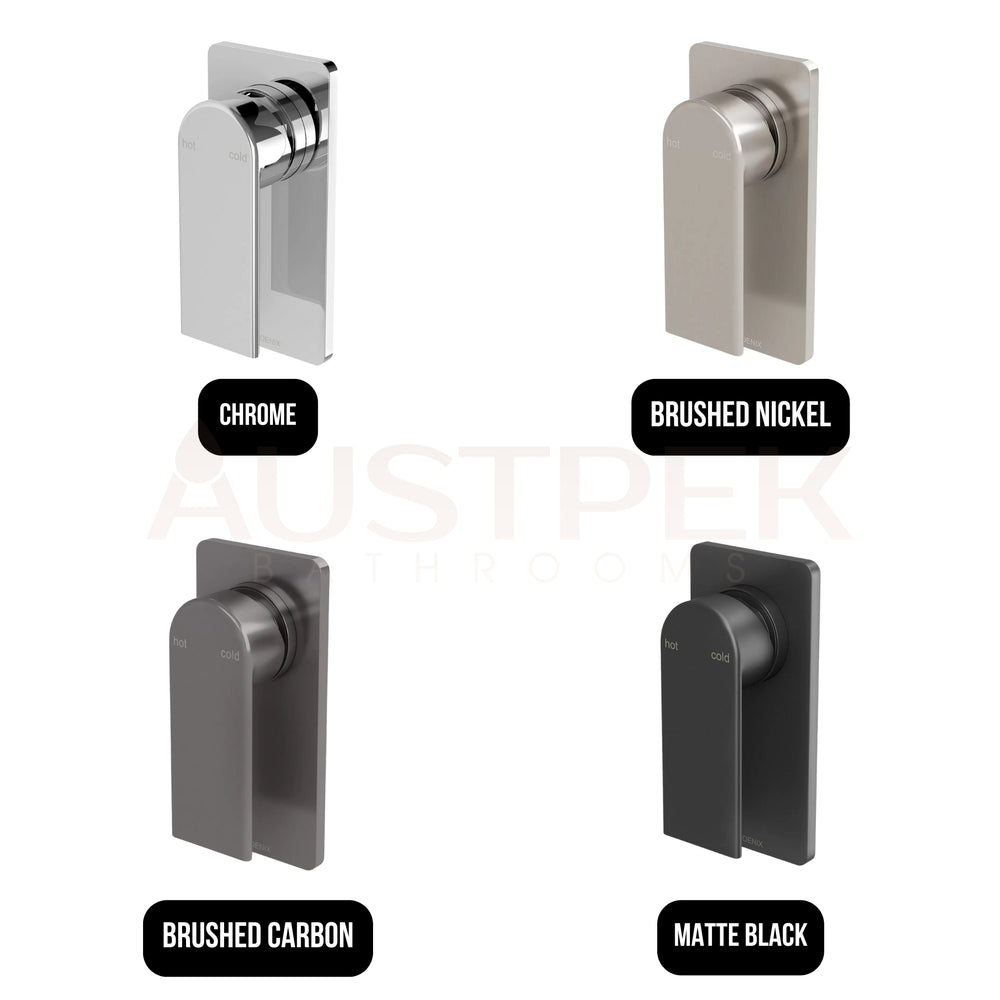 PHOENIX TEEL SWITCHMIX LEAD FREE SHOWER AND WALL MIXER 125MM BRUSHED NICKEL