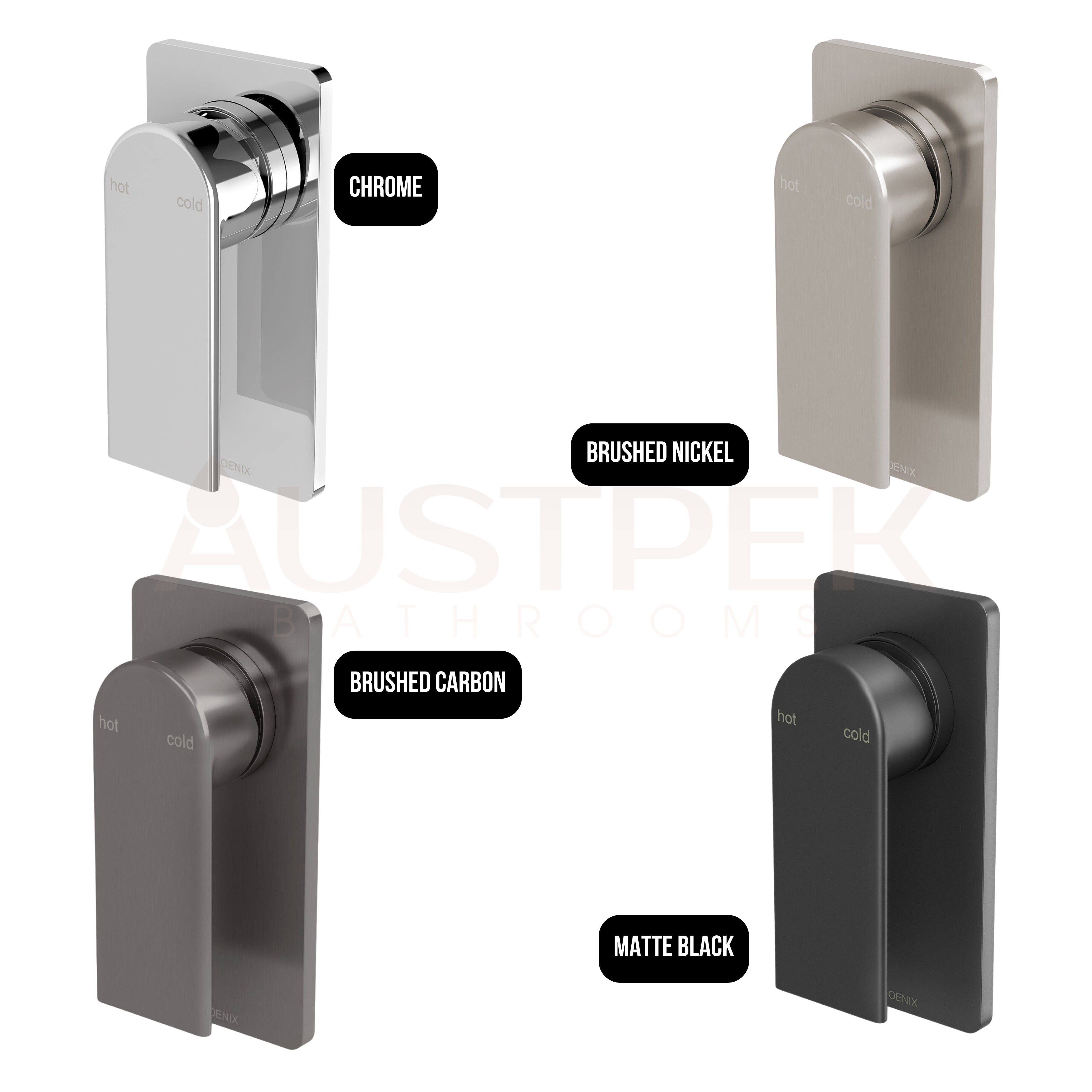 PHOENIX TEEL SWITCHMIX SHOWER / WALL MIXER FIT-OFF AND ROUGH-IN KIT BRUSHED CARBON