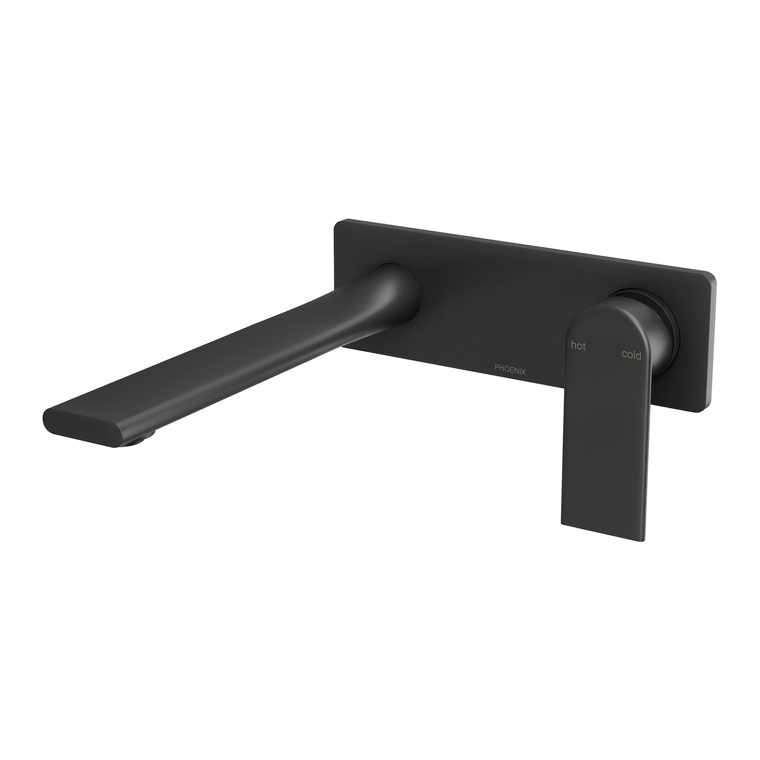 PHOENIX TEEL SWITCHMIX WALL BASIN / BATH MIXER SET FIT-OFF AND ROUGH-IN KIT 200MM MATTE BLACK