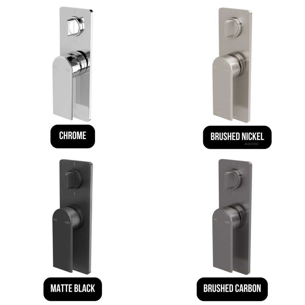 PHOENIX TEEL MKII SWITCHMIX SHOWER / BATH DIVERTER MIXER 180MM COMPLETE KIT BRUSHED CARBON