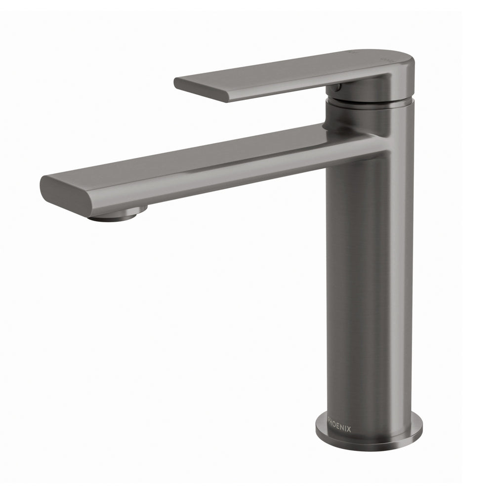 PHOENIX TEEL BASIN MIXER 162MM BRUSHED CARBON