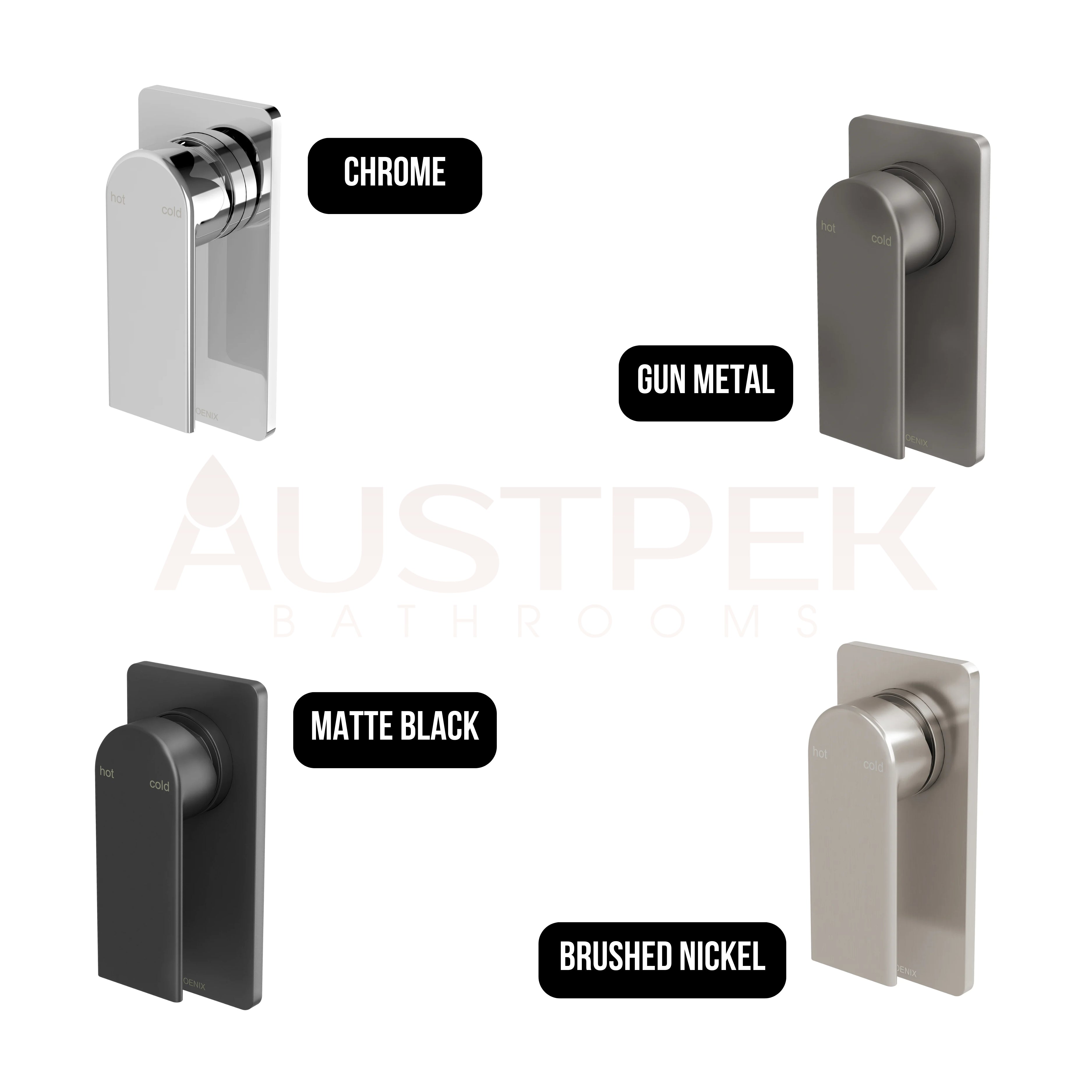 PHOENIX TEEL SHOWER  WALL MIXER 125MM GUN METAL
