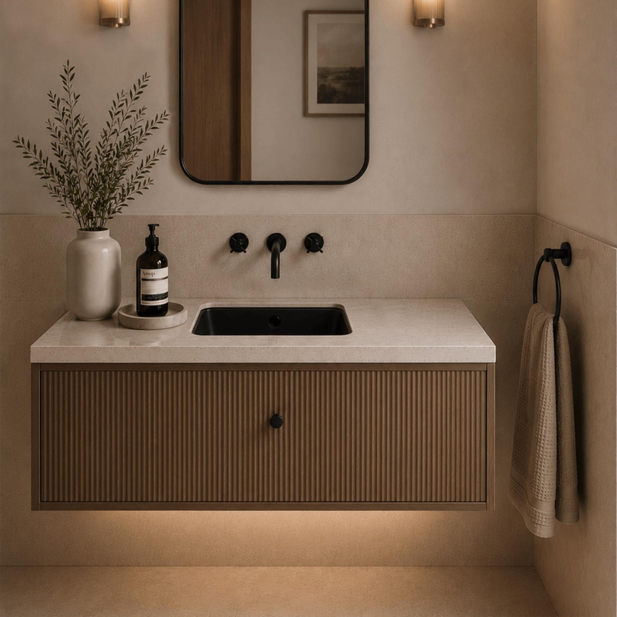 TURNER HASTINGS MINI AGRES UNDER COUNTER BASIN MATTE BLACK 440MM